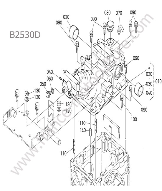 Culasse relevage KUBOTA B2530