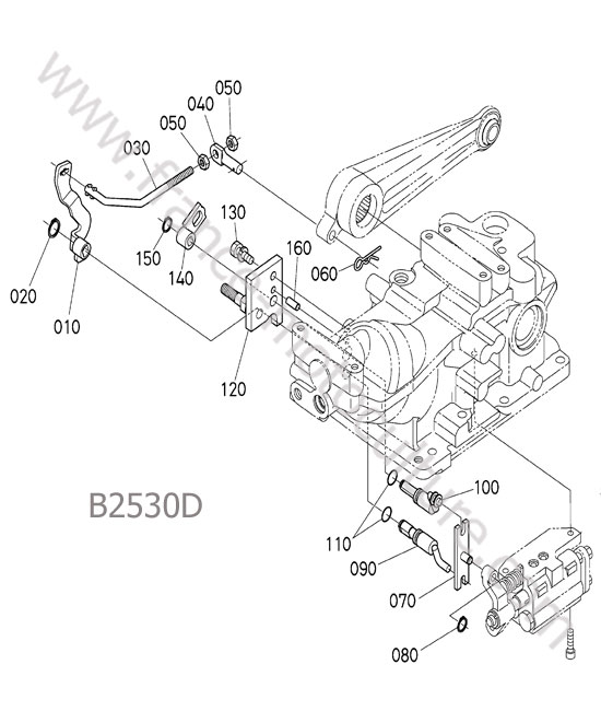 Levier controle position KUBOTA B2530