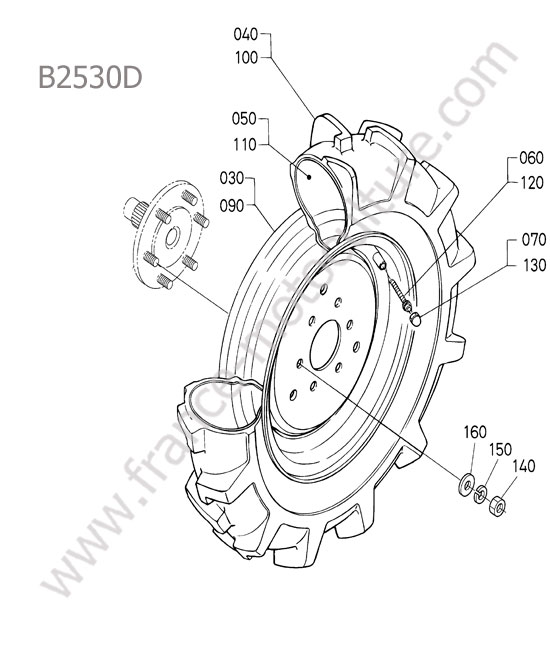 Roue avant 6-12 KUBOTA B2530