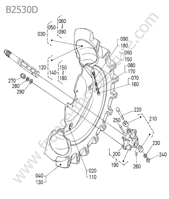 Roue arriere 8-16 KUBOTA B2530
