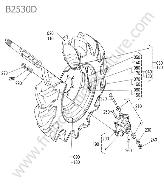 Roue 9.5-18 KUBOTA B2530