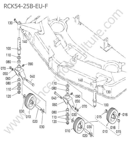 RCK54 - roues avant  KUBOTA B2530