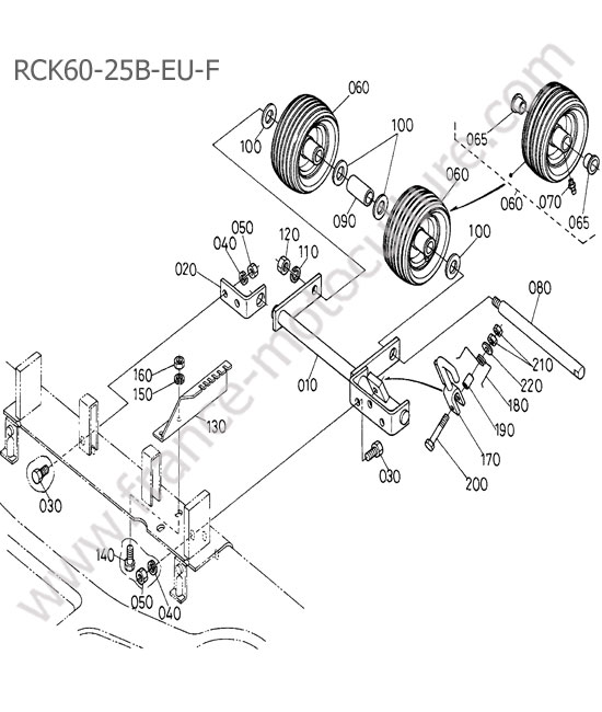 RCK60 - roues arriere : KUBOTA - B2530