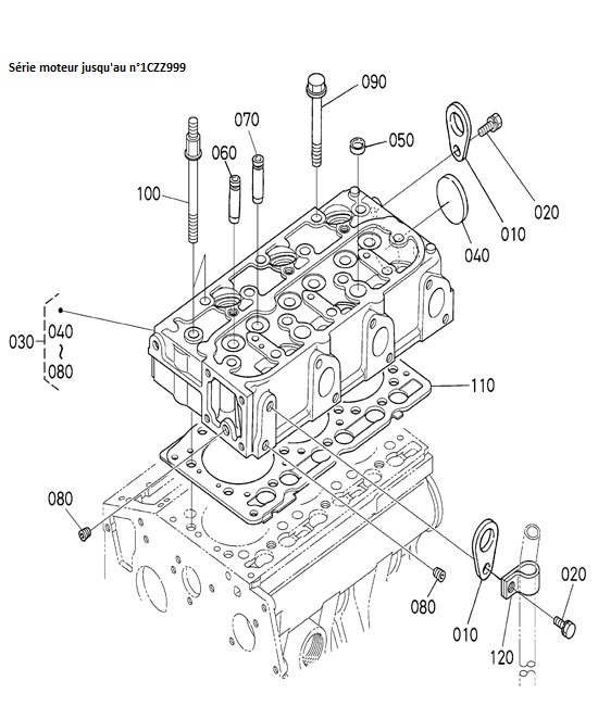 Culasse 1  KUBOTA B2530