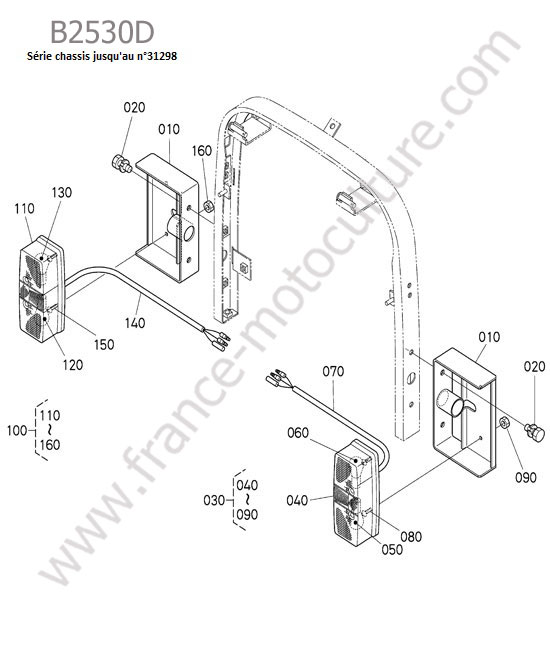 Feux avant 1 KUBOTA B2530