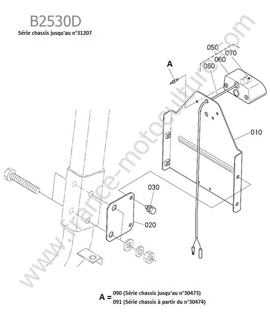 Plaque immatriculation KUBOTA B2530