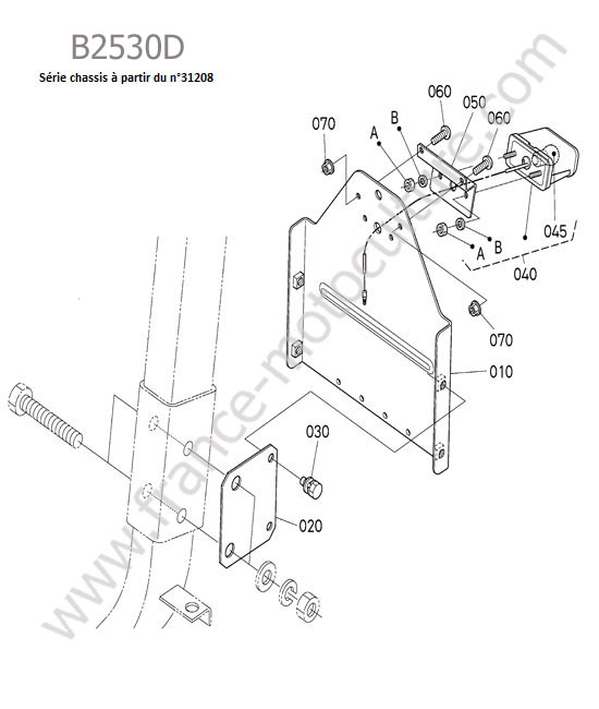 Plaque immatriculation 2 KUBOTA B2530