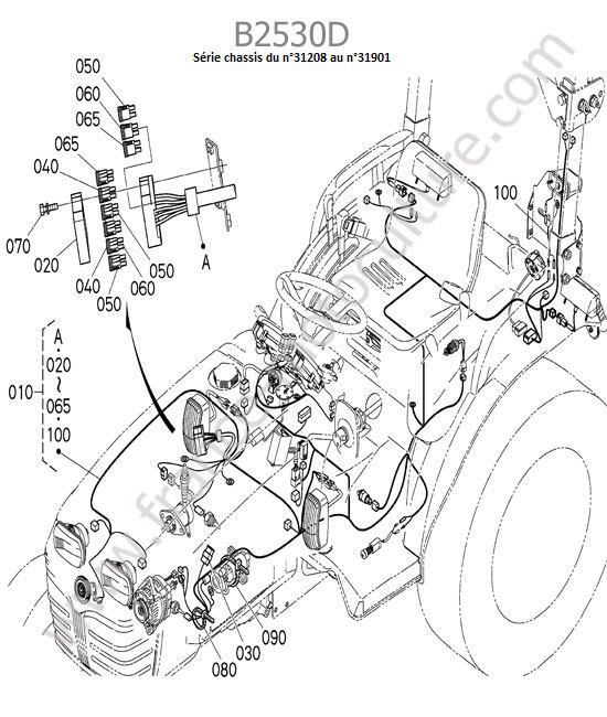 Faisceau electrique 2 KUBOTA B2530