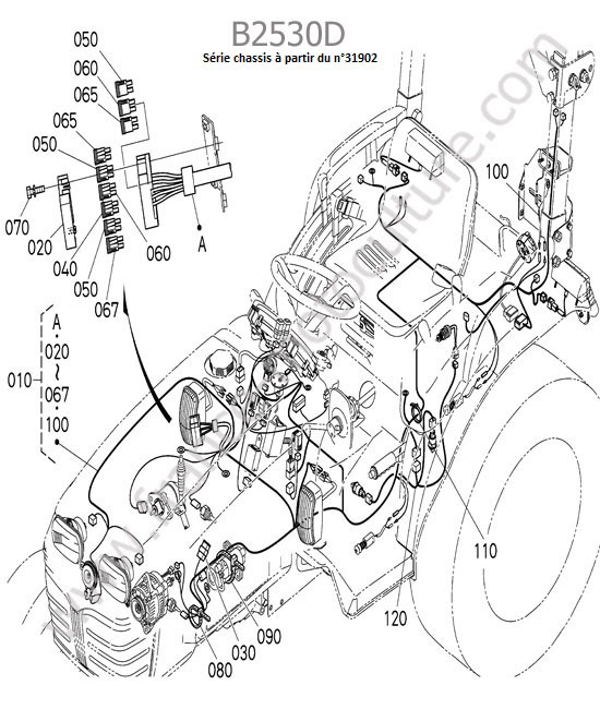 Faisceau electrique 3 KUBOTA B2530
