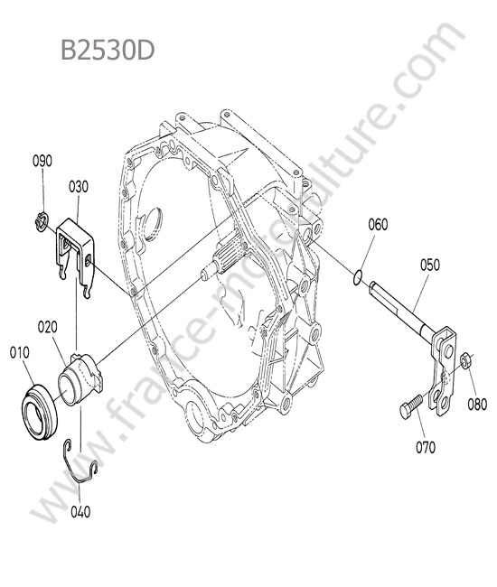 Commande embrayage KUBOTA B2530