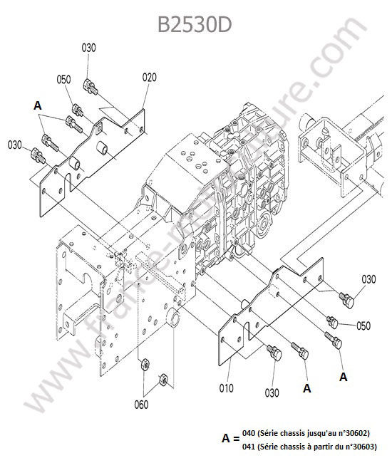 Chassis laterales KUBOTA B2530