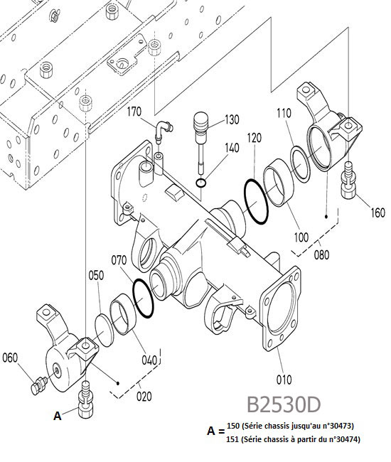 Essieu avant 2 KUBOTA B2530