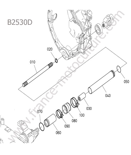 Arbre entrainement avant KUBOTA B2530
