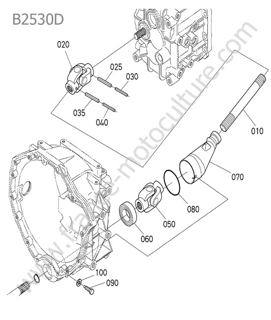 Cardan entrainement arriere KUBOTA B2530