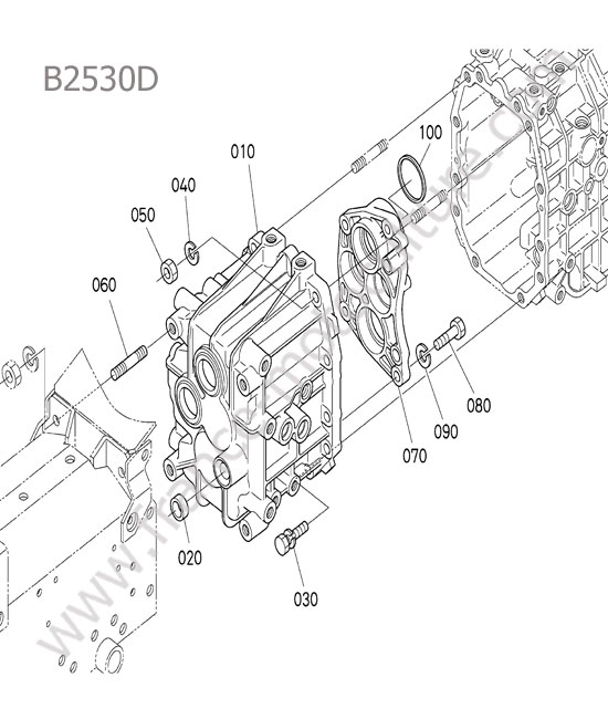 Couvercle carter transmission KUBOTA B2530