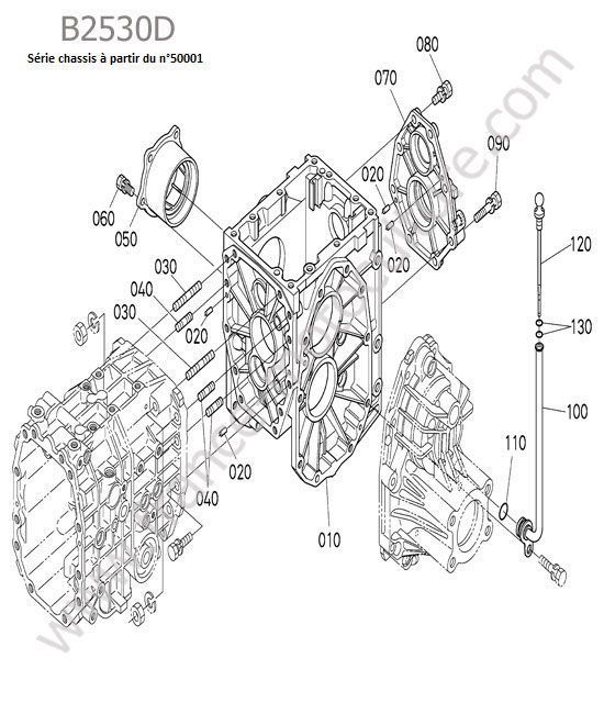 Carter differentiel arriere 2  KUBOTA B2530