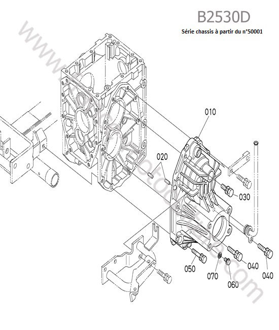 Carter pont arriere gauche 2 KUBOTA B2530