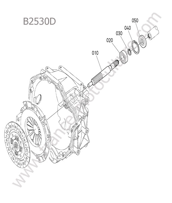 Arbre embrayage KUBOTA B2530