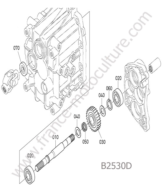 Arbre de marche arriere 1 KUBOTA B2530