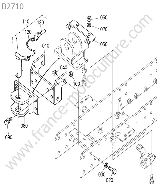Attelage avant KUBOTA B2710