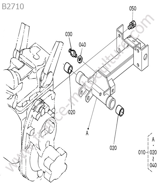 Support attelage KUBOTA B2710