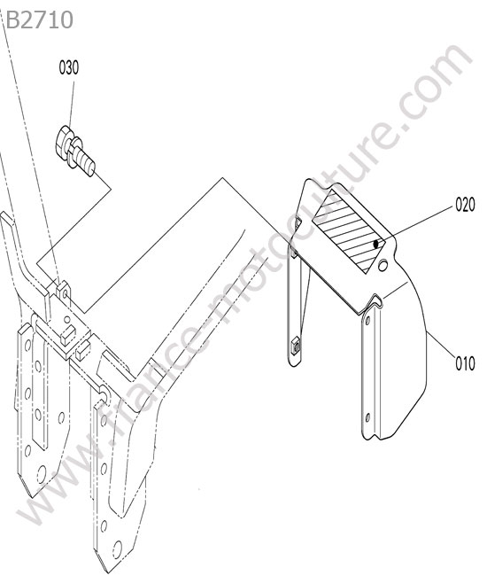 Protection prise force KUBOTA B2710