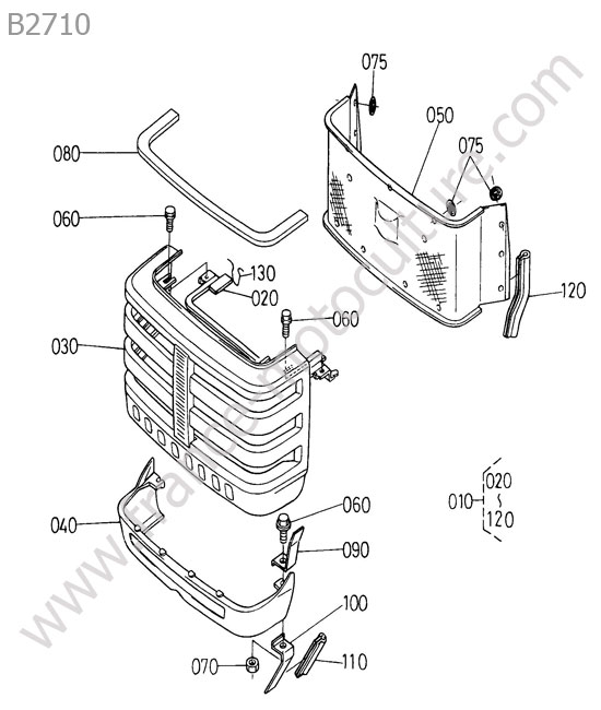 Calandre KUBOTA B2710