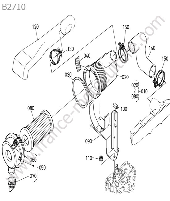 Filtre a air KUBOTA B2710