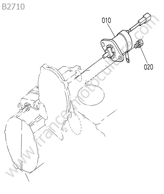 Arret moteur KUBOTA B2710