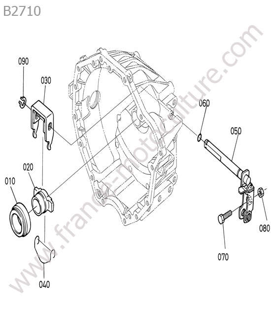 Commande embrayage KUBOTA B2710
