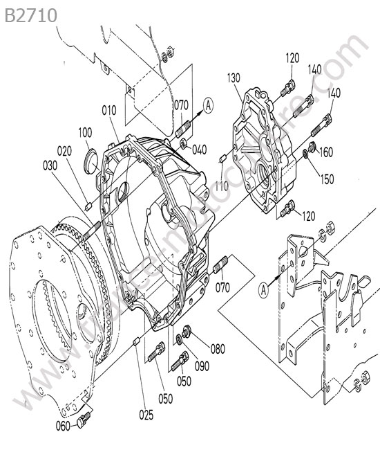 Carter embrayage KUBOTA B2710