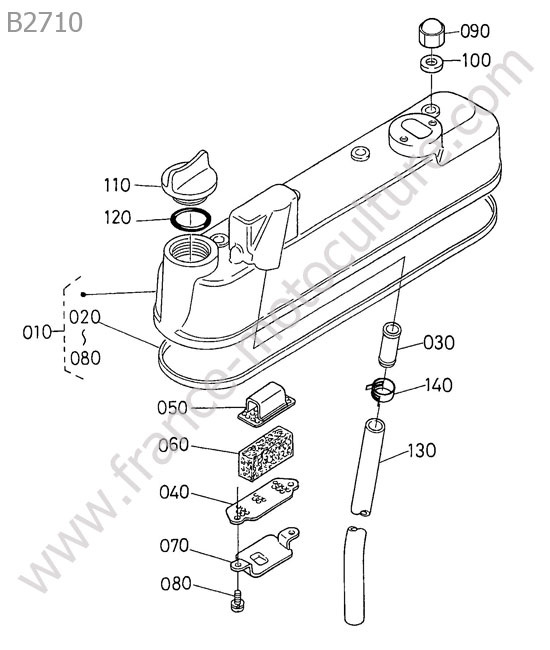 Couvre culasse KUBOTA B2710