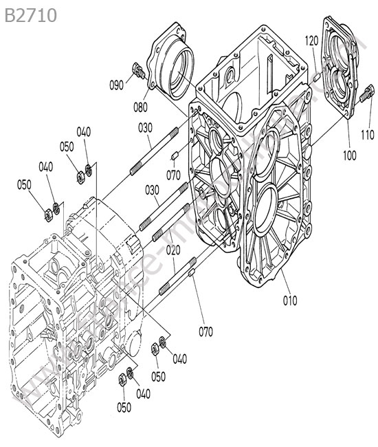 Carter differentiel KUBOTA B2710