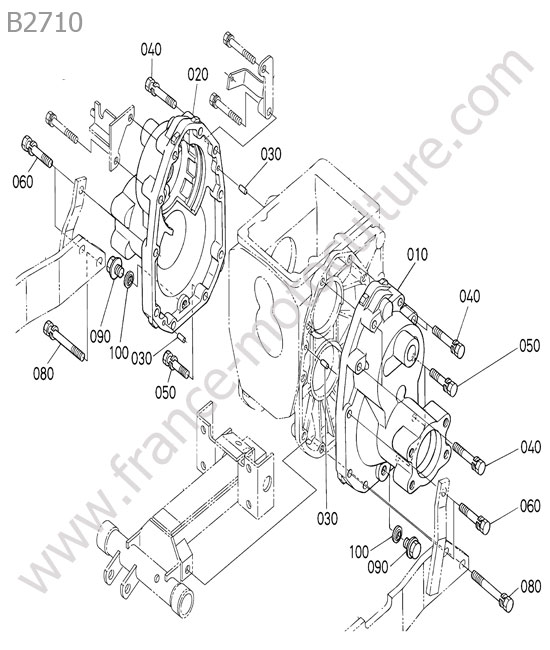 Carter pont arriere KUBOTA B2710