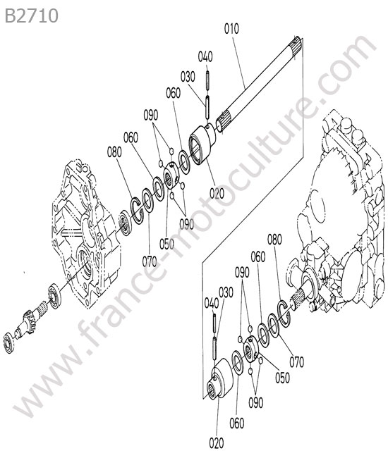 Arbre transmission KUBOTA B2710