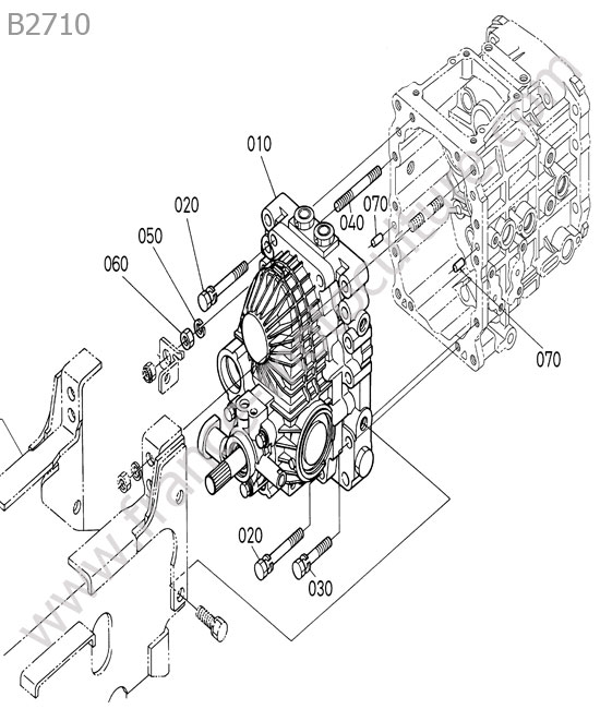 Groupe hydrostatique KUBOTA B2710
