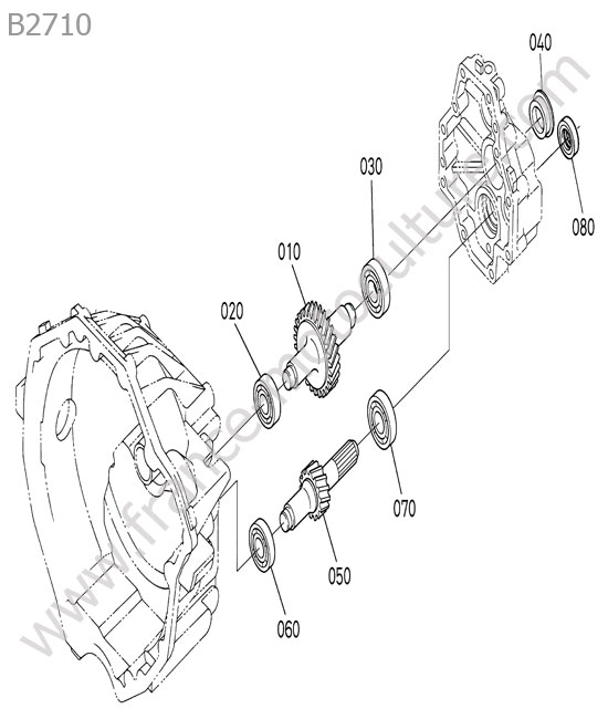 Arbre avant KUBOTA B2710
