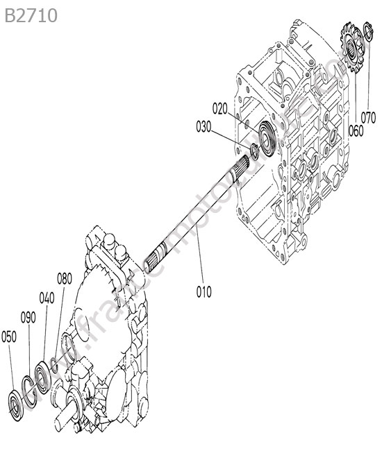 Arbre entree KUBOTA B2710