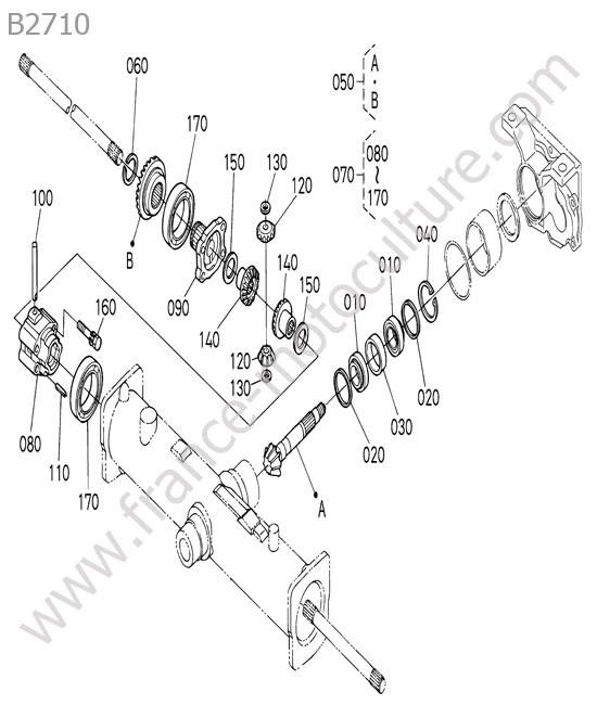 Differentiel avant KUBOTA B2710