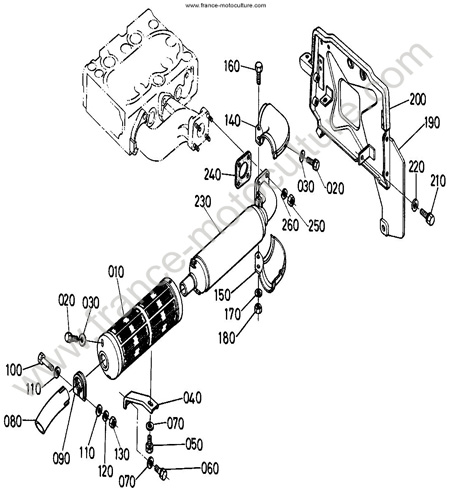 Echappement KUBOTA B4200