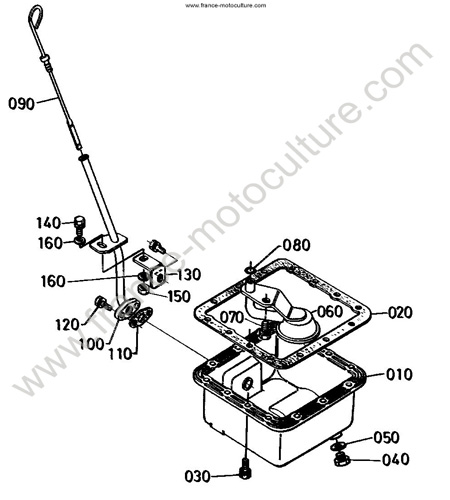 Carter/jauge huile KUBOTA B4200