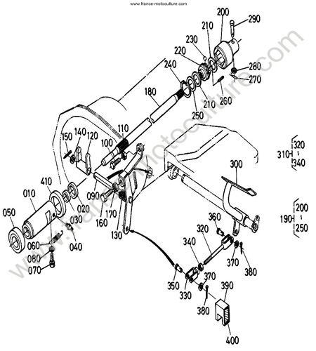 Commande embrayage KUBOTA B4200