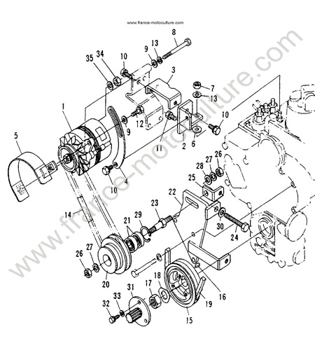 Alternateur 2 KUBOTA B6100