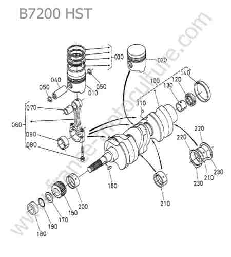 KUBOTA - B7200 : Pistons - vilebrequin