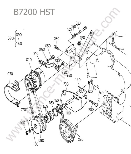 Alternateur KUBOTA B7200