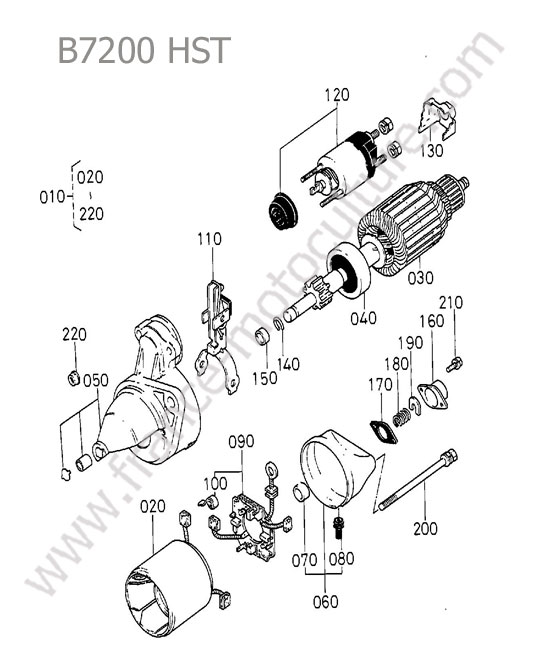 Demarreur KUBOTA B7200