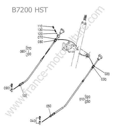 KUBOTA - B7200 : Cable arret moteur