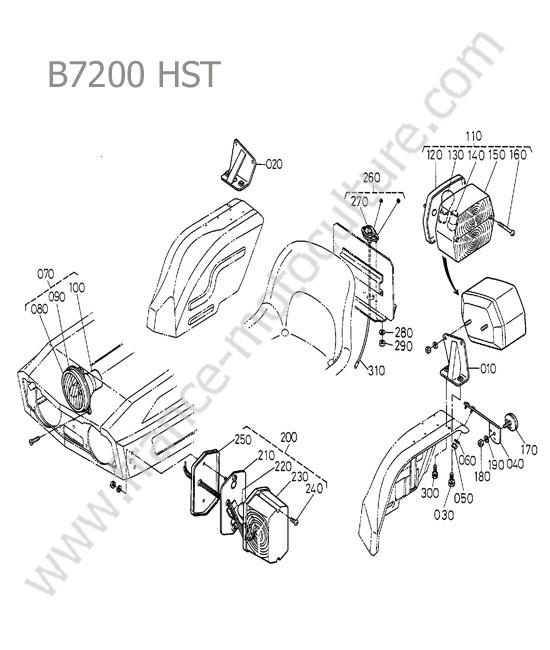 Eclairage KUBOTA B7200