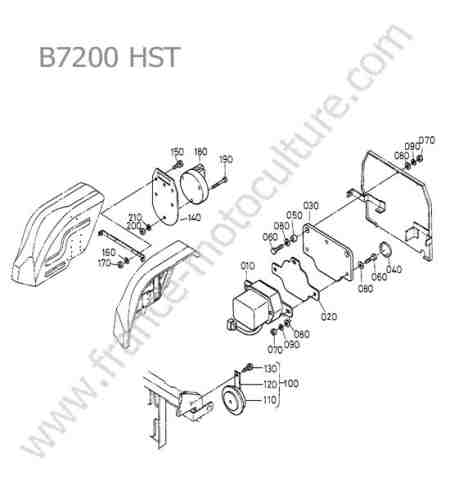 KUBOTA - B7200 : Eclairage plaque / prise