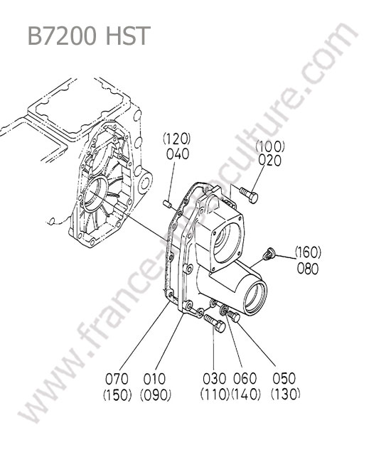 Carter essieu arriere KUBOTA B7200